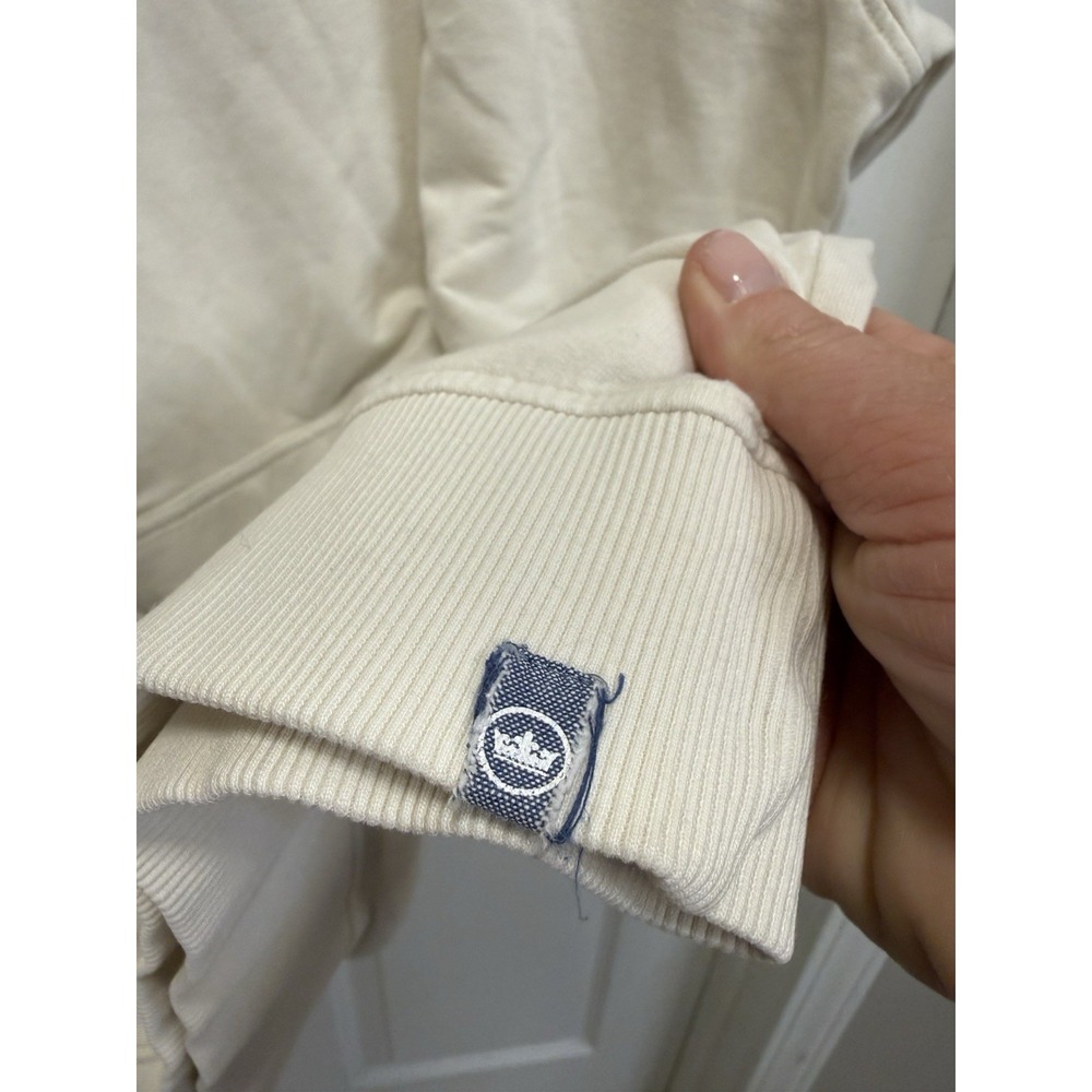 Peter Millar Men's XL Lava Wash Pullover Hoodie Greensboro Club Off-White MEOK45 - Picture 3 of 11